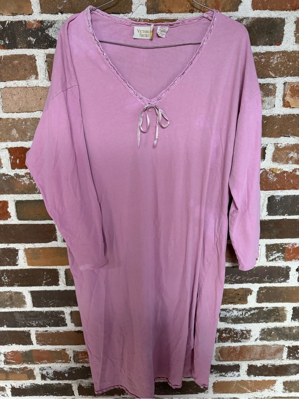Victoria's Secret Lavender Pink V-Neck Tie Tunic nightgown